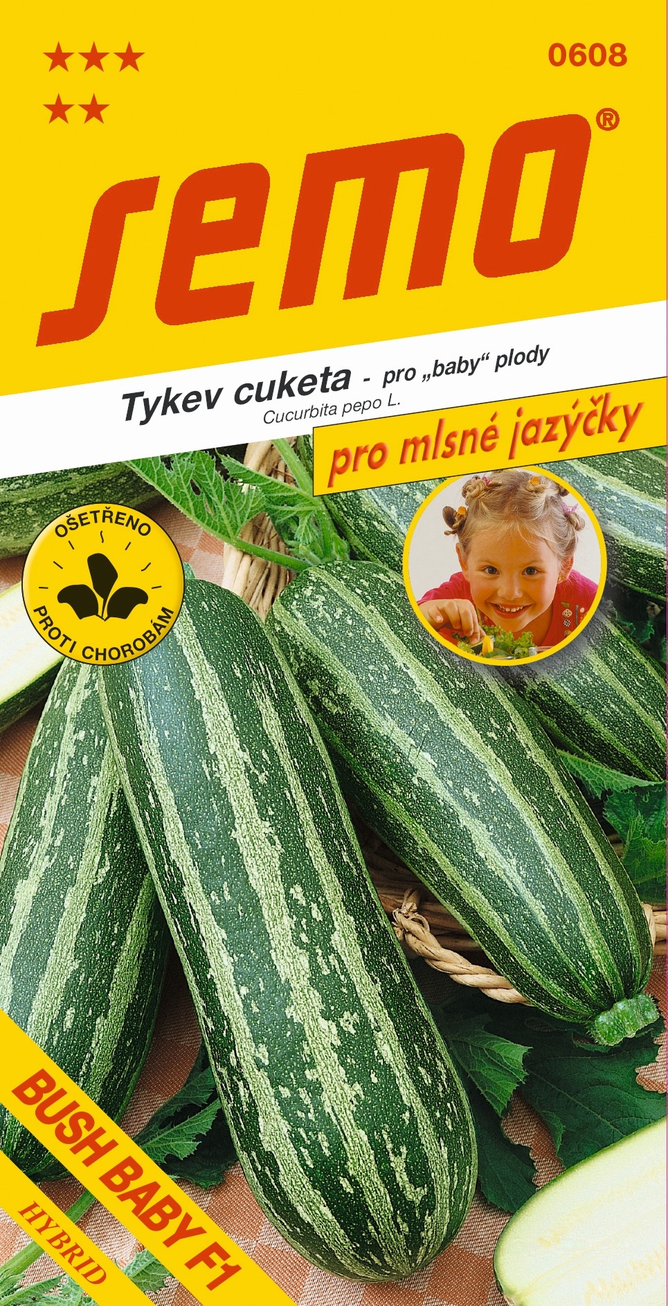 Cuketa Bush Baby pásk. F1 MJ 25 SEMO 0608