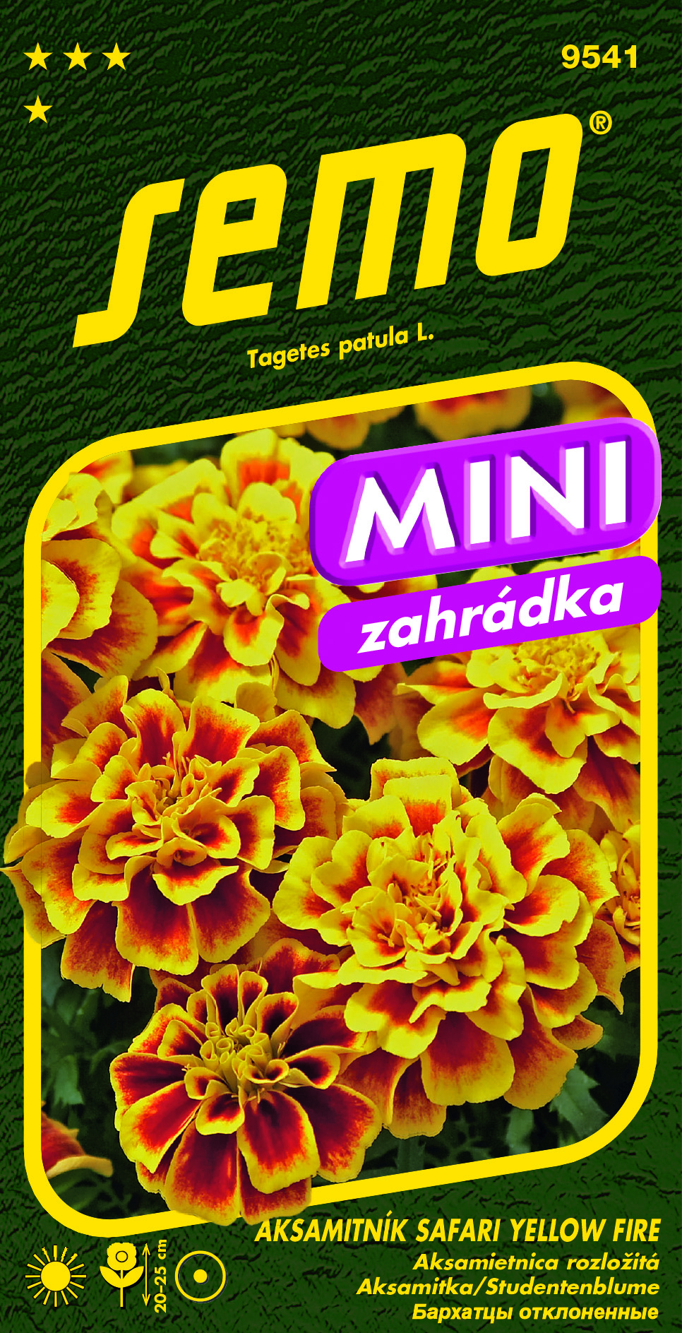 Aksamietnica rozl. Safari yellow fire MINI SEMO 9541