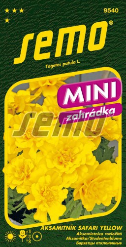 Aksamietnica rozl. Safari yellow MINI SEMO 9540