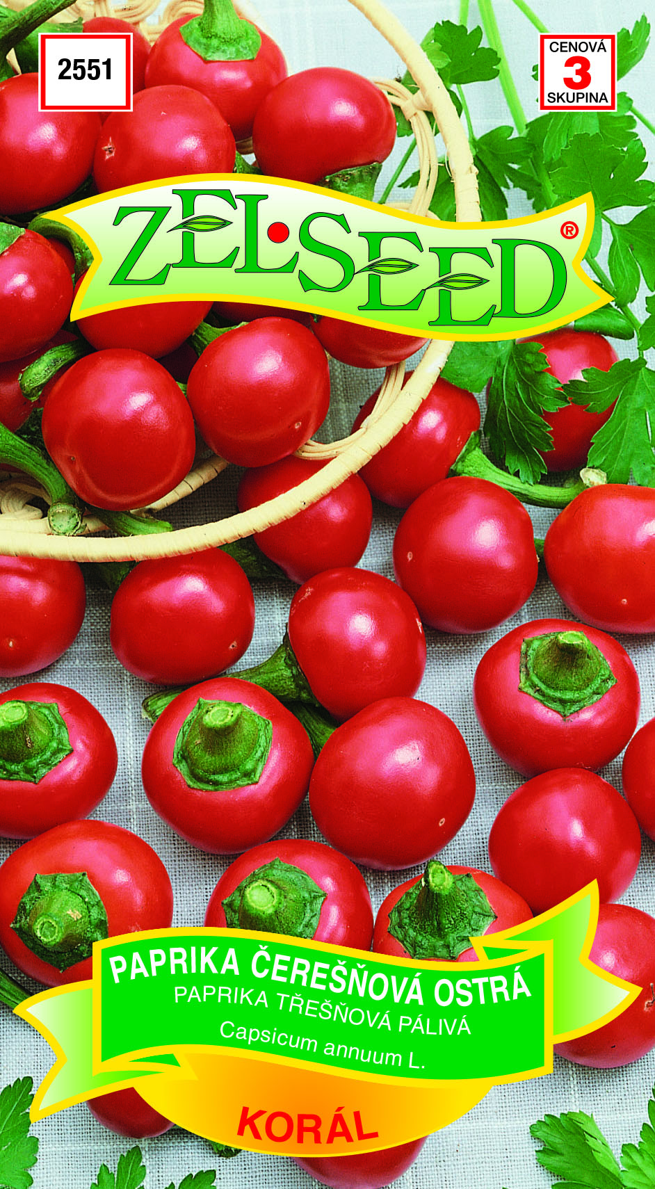 Paprika zel. čerešňová ostrá Koral ZEL 2551